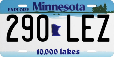 MN license plate 290LEZ