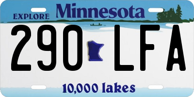 MN license plate 290LFA