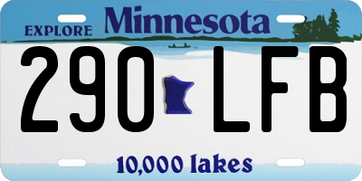 MN license plate 290LFB