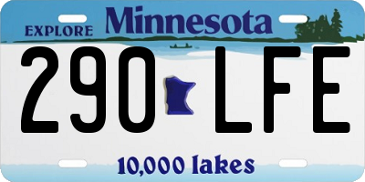 MN license plate 290LFE