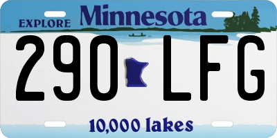 MN license plate 290LFG