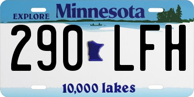 MN license plate 290LFH