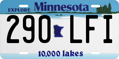 MN license plate 290LFI