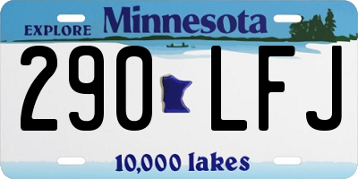 MN license plate 290LFJ