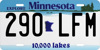 MN license plate 290LFM