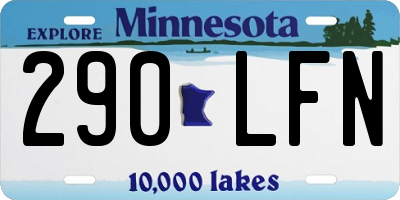 MN license plate 290LFN