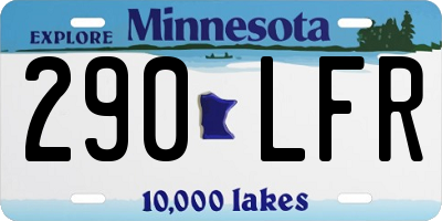 MN license plate 290LFR