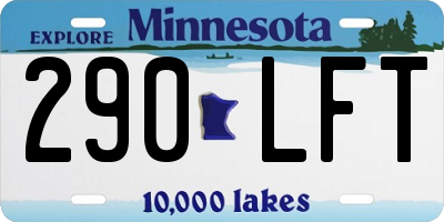 MN license plate 290LFT