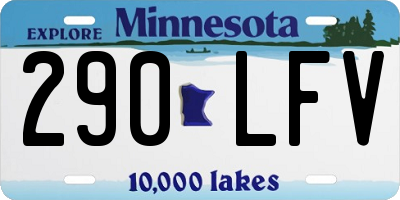 MN license plate 290LFV