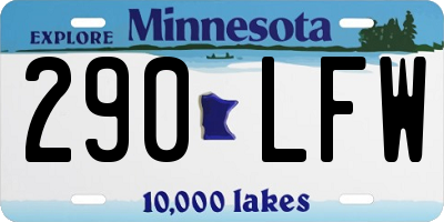 MN license plate 290LFW