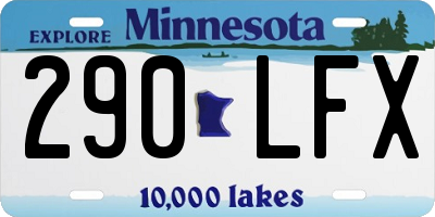 MN license plate 290LFX
