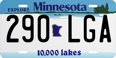 MN license plate 290LGA