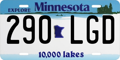 MN license plate 290LGD