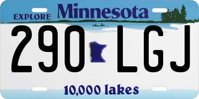 MN license plate 290LGJ