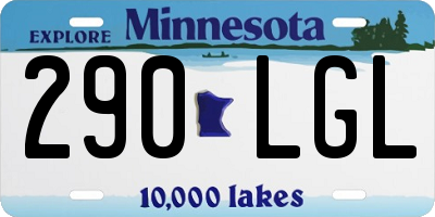 MN license plate 290LGL
