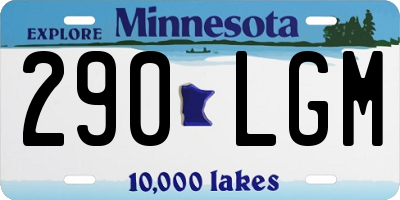 MN license plate 290LGM