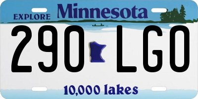 MN license plate 290LGO