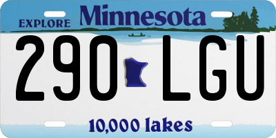 MN license plate 290LGU