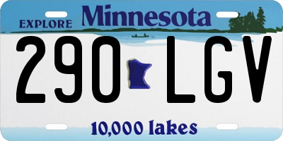 MN license plate 290LGV