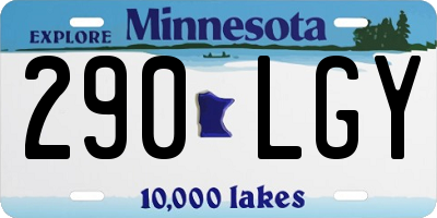 MN license plate 290LGY