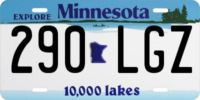 MN license plate 290LGZ