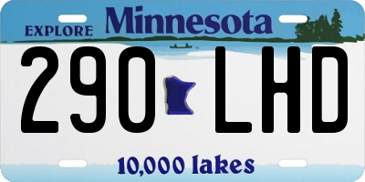 MN license plate 290LHD
