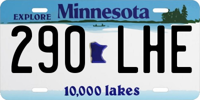 MN license plate 290LHE