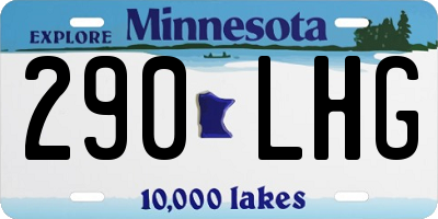 MN license plate 290LHG