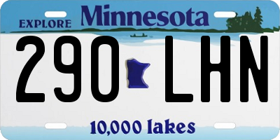MN license plate 290LHN