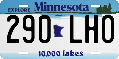 MN license plate 290LHO