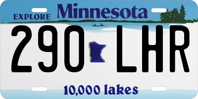 MN license plate 290LHR