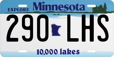 MN license plate 290LHS