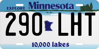 MN license plate 290LHT