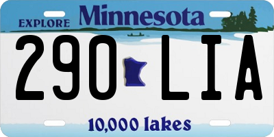 MN license plate 290LIA