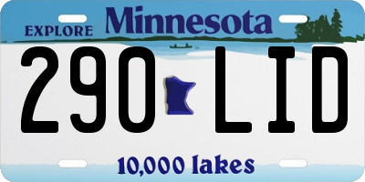 MN license plate 290LID