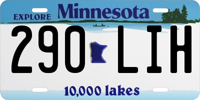 MN license plate 290LIH