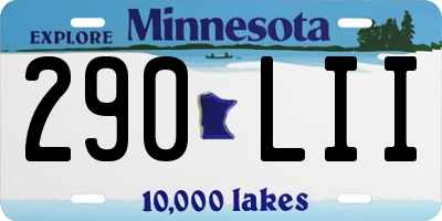 MN license plate 290LII