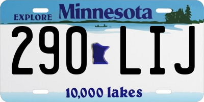 MN license plate 290LIJ
