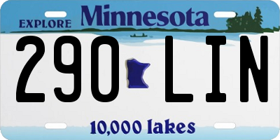 MN license plate 290LIN