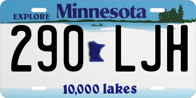 MN license plate 290LJH