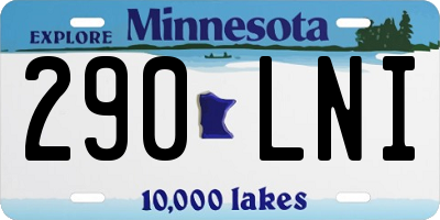 MN license plate 290LNI