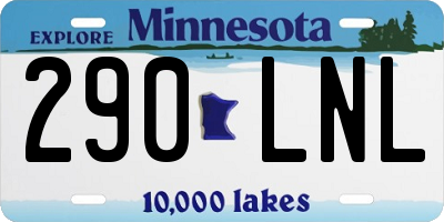 MN license plate 290LNL
