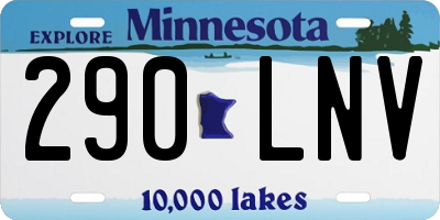 MN license plate 290LNV