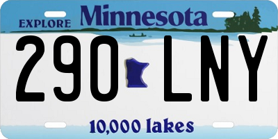 MN license plate 290LNY