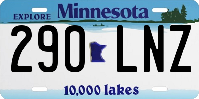 MN license plate 290LNZ
