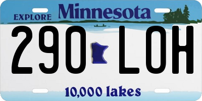 MN license plate 290LOH