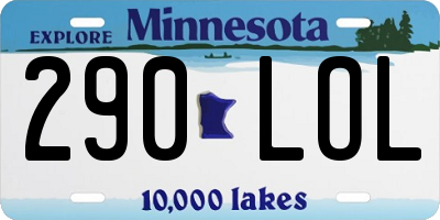 MN license plate 290LOL