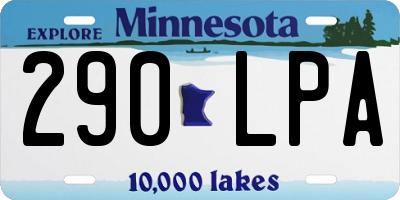 MN license plate 290LPA