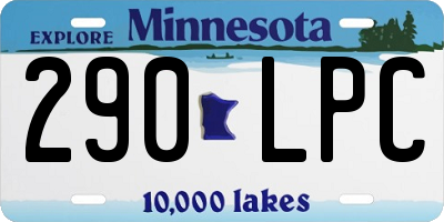 MN license plate 290LPC