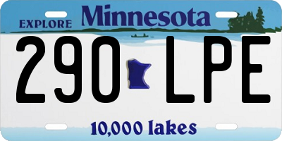 MN license plate 290LPE